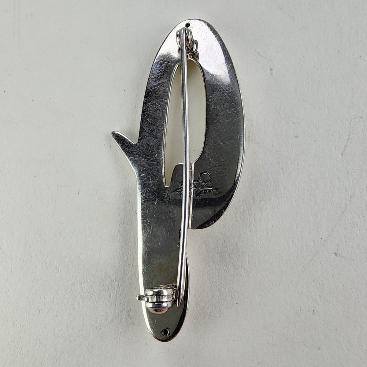 J Initail Designer Sterling Silver 925 Brooch Vintage Pin