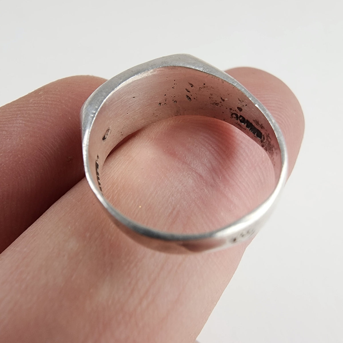 Vintage Taxco Abalone Inlay Ring Size 5 3/4 in Sterling Silver 925