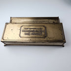 Antique Brass Stamp Box Desk Organizer Brass Box Brummel Bros Chicago