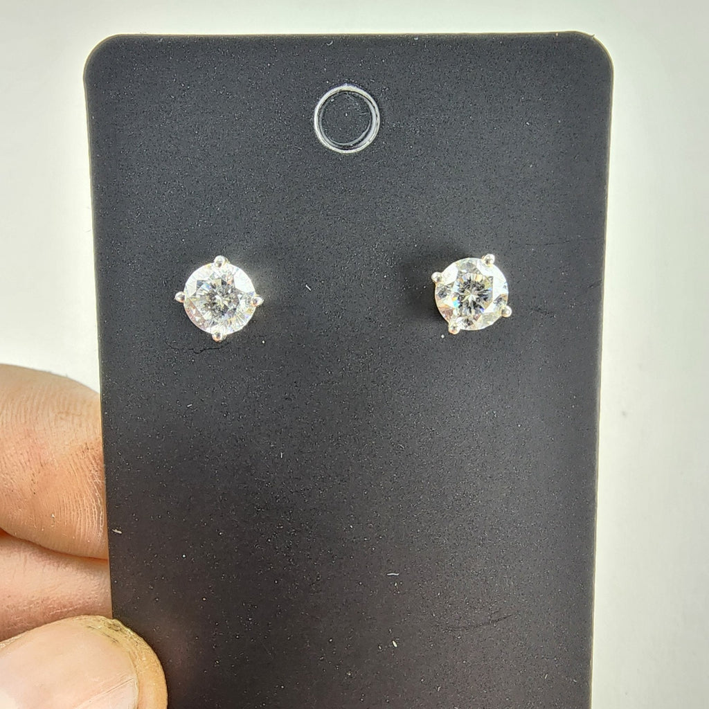 Charles Winston CZ Sterling Silver 925 Stud Earrings Vintage Designer