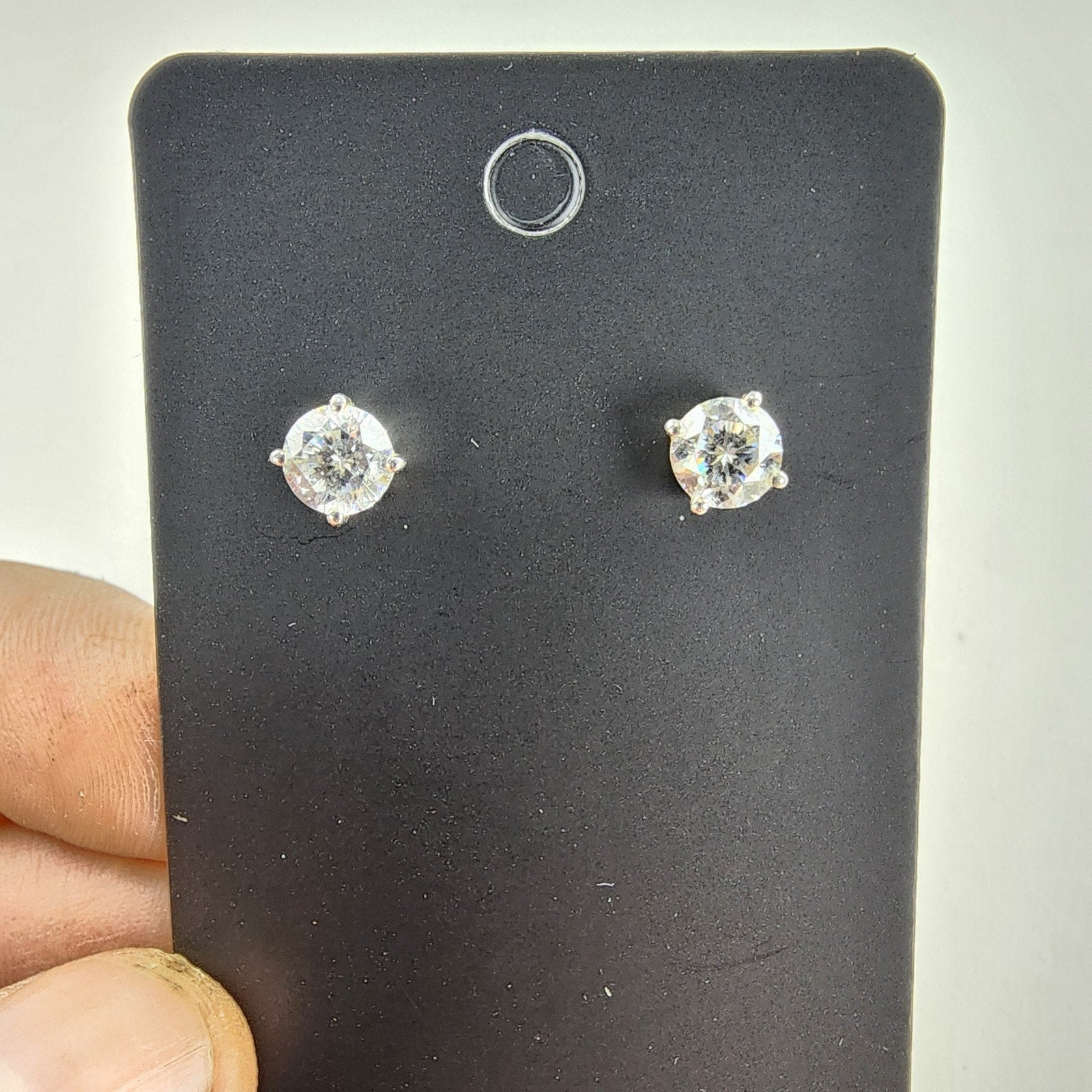 Charles Winston CZ Sterling Silver 925 Stud Earrings Vintage Designer