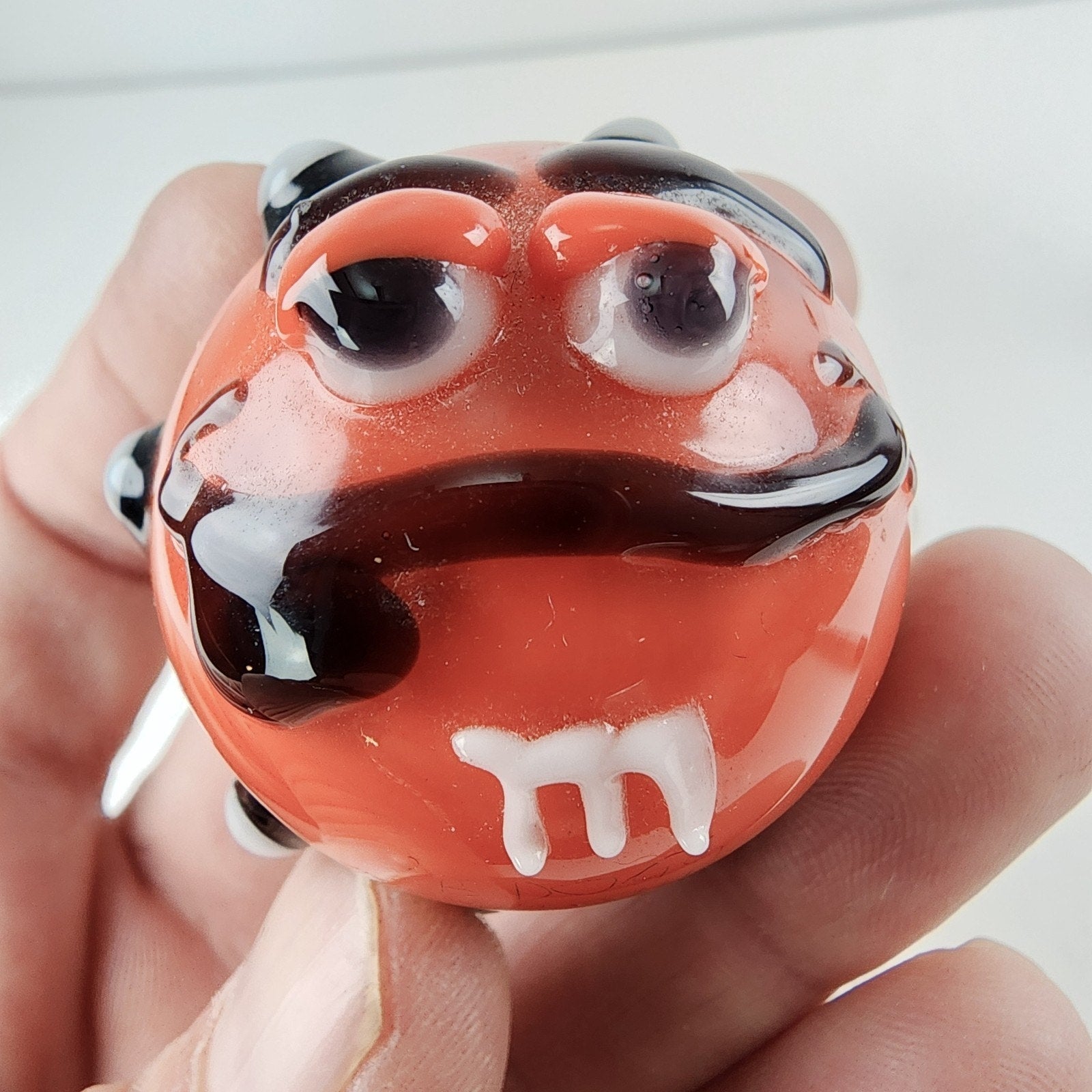 37mm M&M's Man Space Dichroic Marble Signed B Dogg 2014 Borosilicate Glass Art