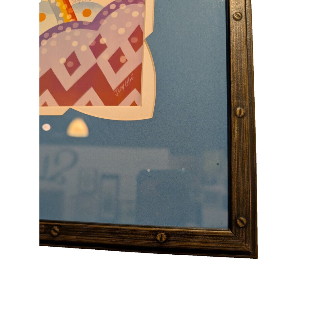 Framed Disney Print by Joey Chou Dragon Hot Air Balloon 14" x 18"