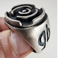 Vintage GB Labyrinth Maze Ring Size 13 1/2 in Sterling Silver 925