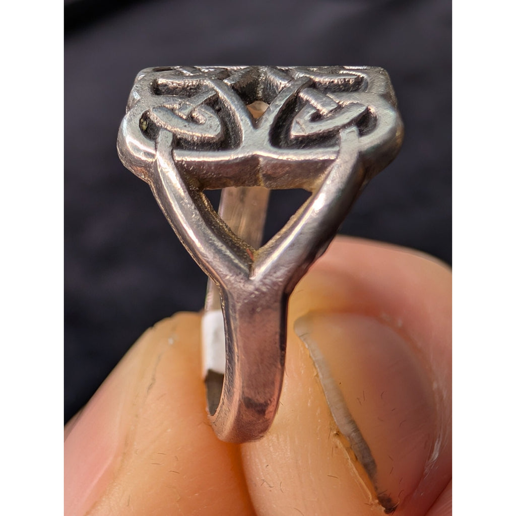 Vintage Celtic Knot Sterling Silver 925 Ring - Size 5 1/2