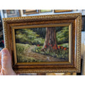 Framed Miniature Acrylic on Panel Nature Path Painting 8" x 6"