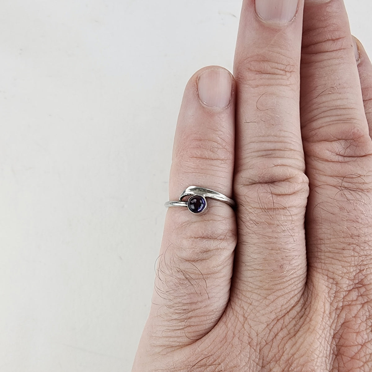 Vintage Amethyst Birthstone Ring Size 5 1/2 in Sterling Silver 925