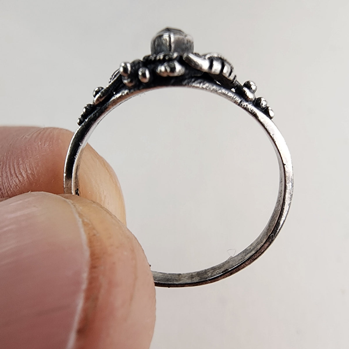 Marquise Cut Amethyst Vintage Ring Size 7 1/2 in Sterling Silver 925