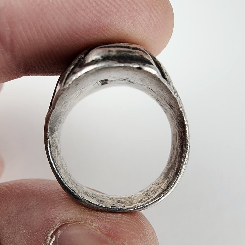 Art Nouveau Sheik Turban Man Ring Size 10 3/4 Sterling Silver 925 Vintage