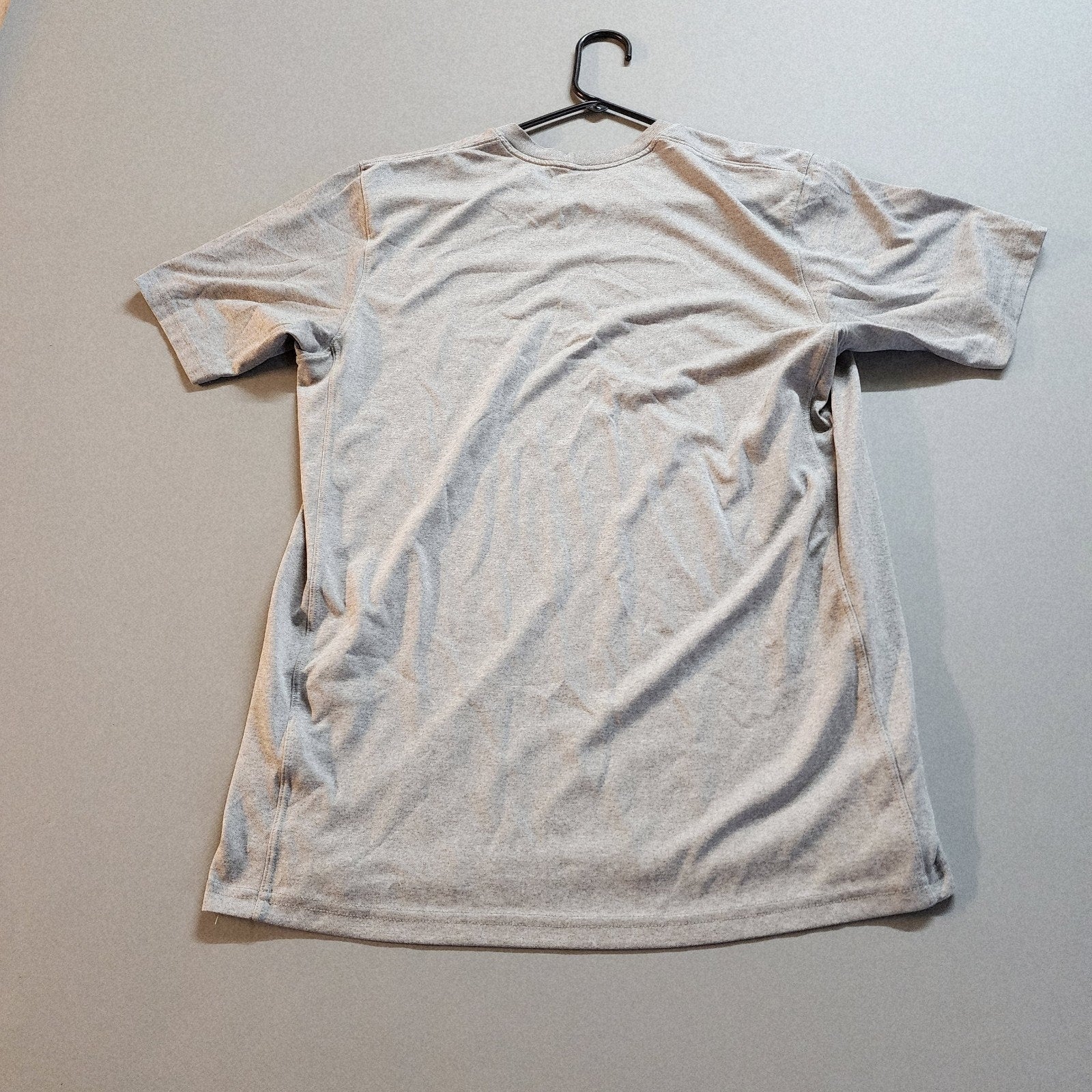 Medium Nike Running Dri-Fit T-Shirt Gray Vintage Mens Active Wear Short Sleeve