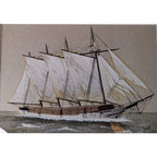 ERNEST TOWLER Sailing Ship Gouache Watercolor Painting - Beautifully Framed