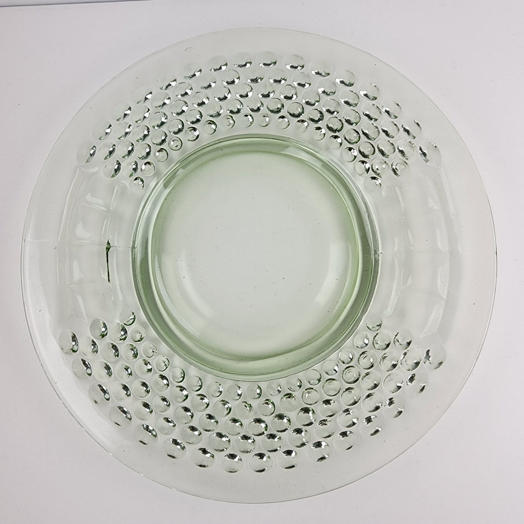 8" UV Uranium Green Glow Glass Plate by American Pioneer Set of 4