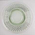 8" UV Uranium Green Glow Glass Plate by American Pioneer Set of 4