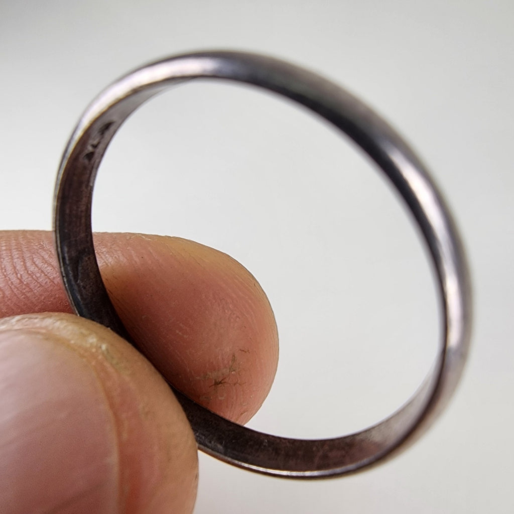 Wedding Band Ring Size 12 1/2 Sterling Silver 925 Vintage