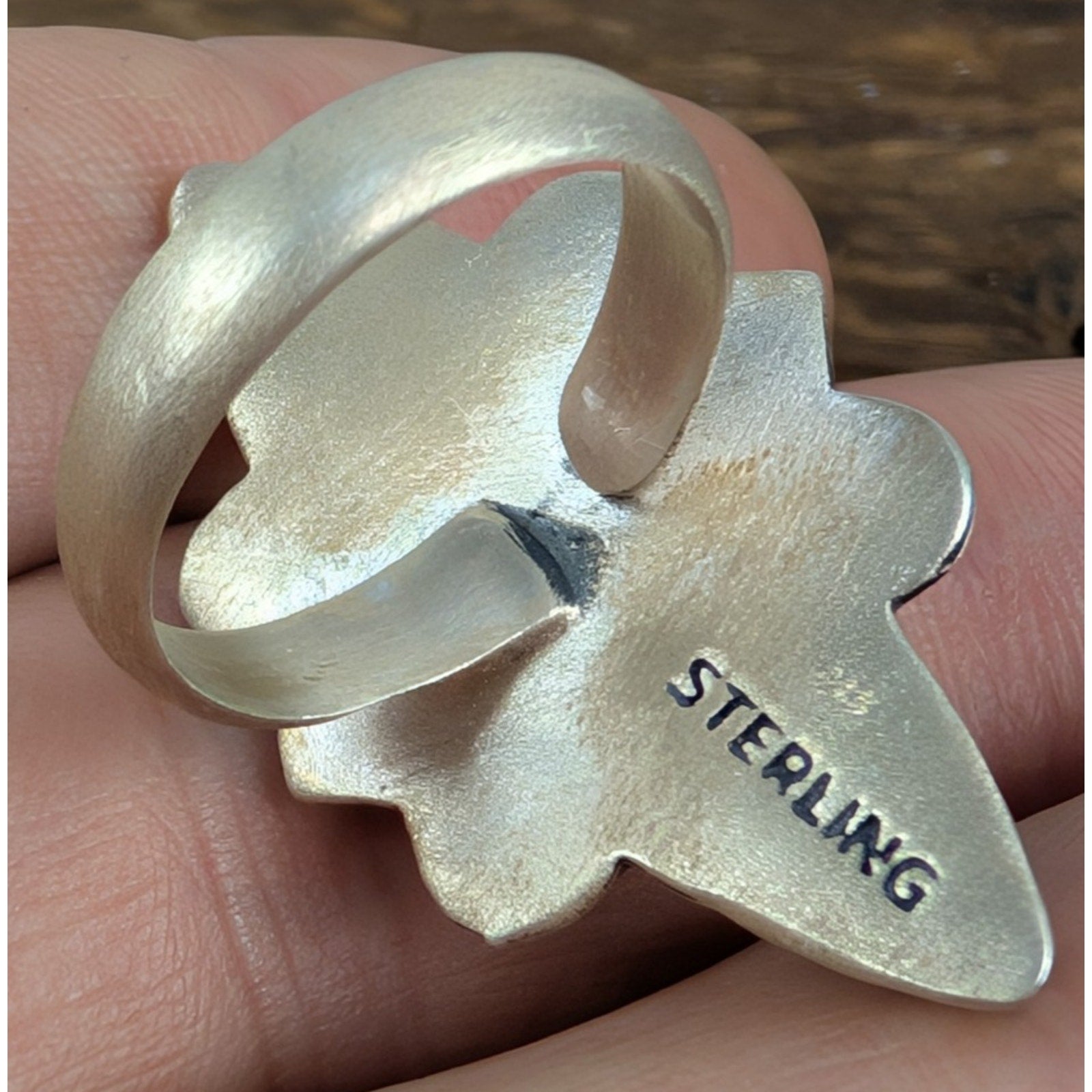 Purple Mohave Turquoise Stamped Sterling Silver 925 Adjustable Ring Size 6 to 11