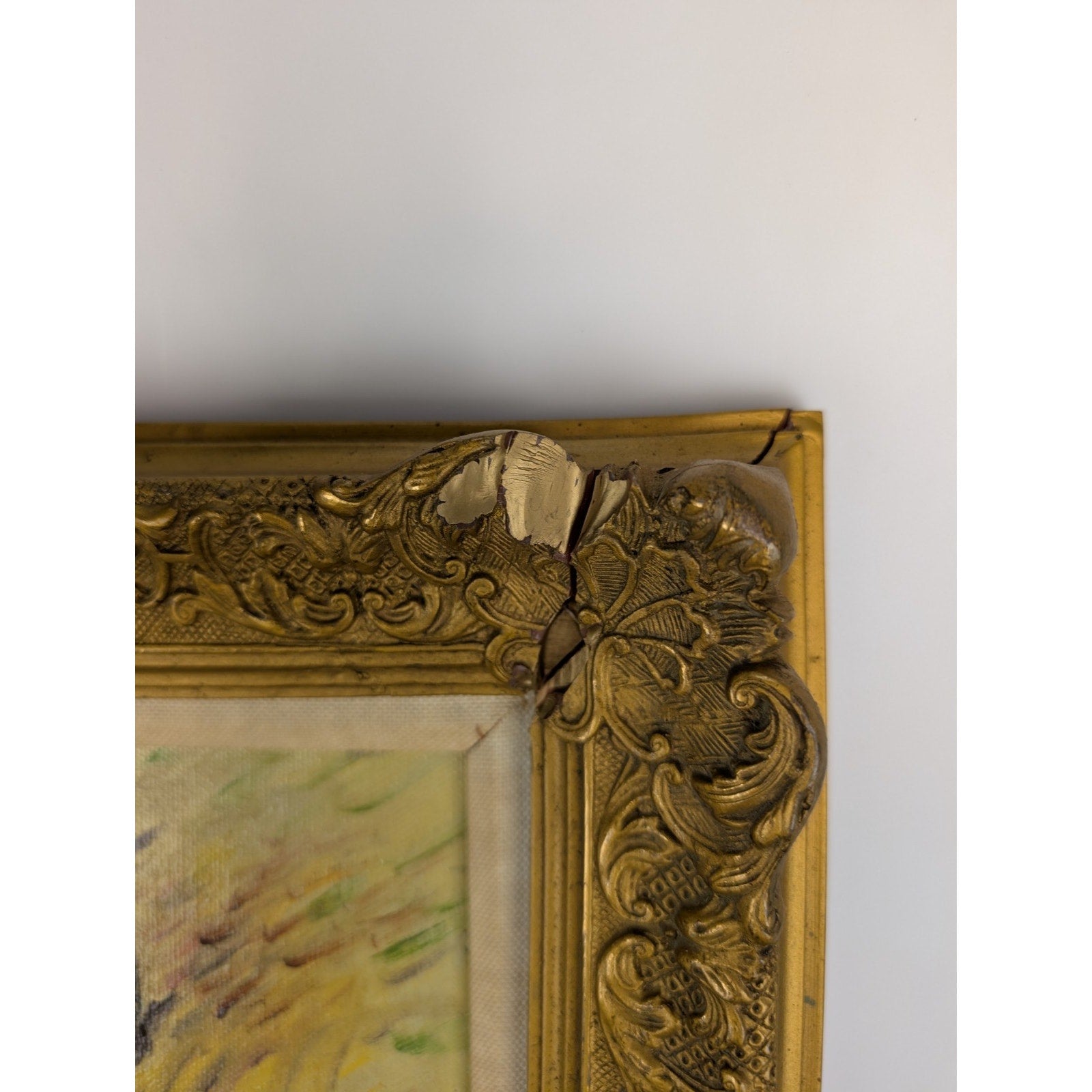 Renoir Girl With A Hat Reproduction Acryli on Canvas in Ornate Gilded Frame