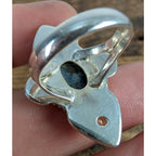 New RUBY ZOISITE & CITRINE Sterling Silver 925 Ring Size 8