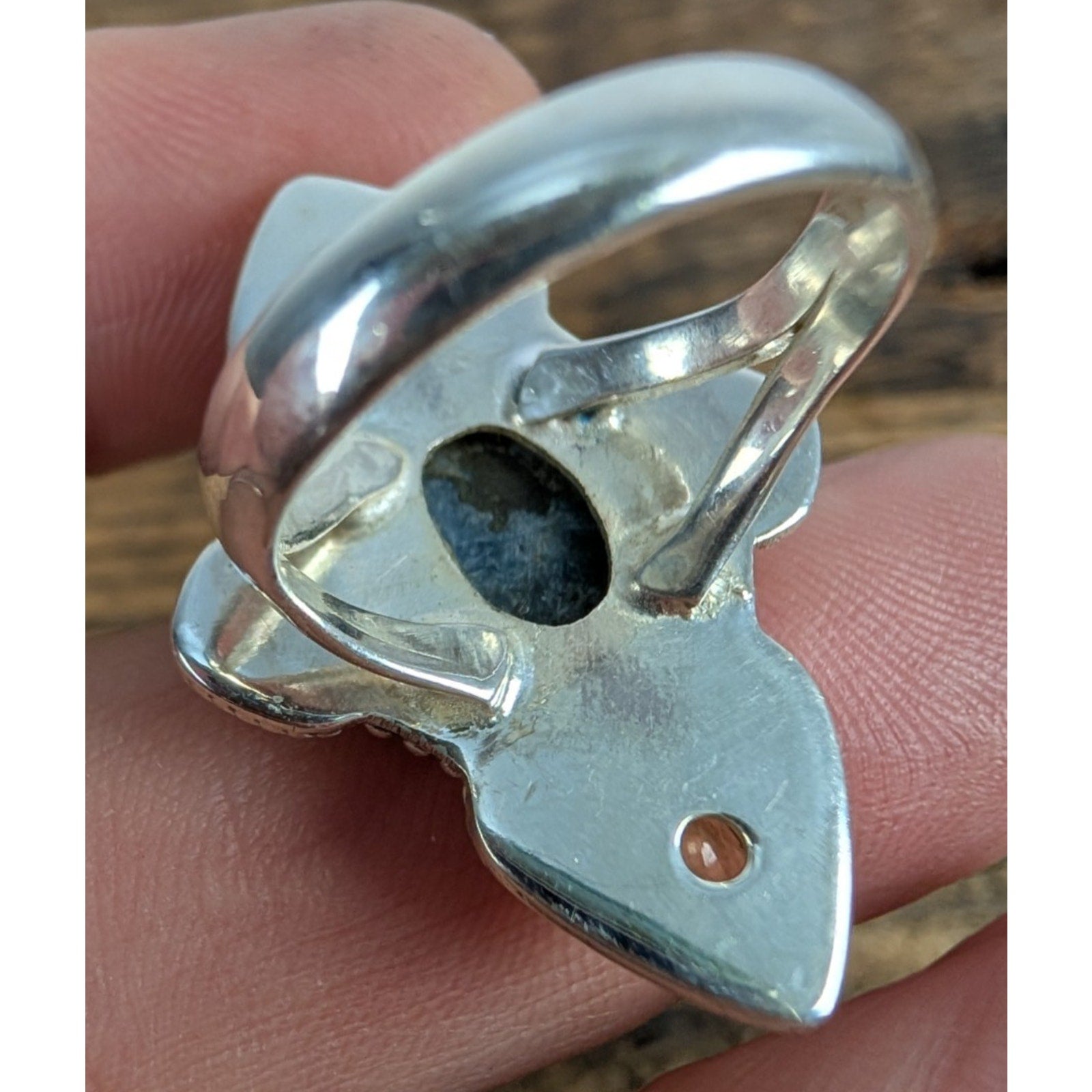 New RUBY ZOISITE & CITRINE Sterling Silver 925 Ring Size 8