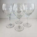 7" Clear Glass Stemware Wine Glasses Set of 4