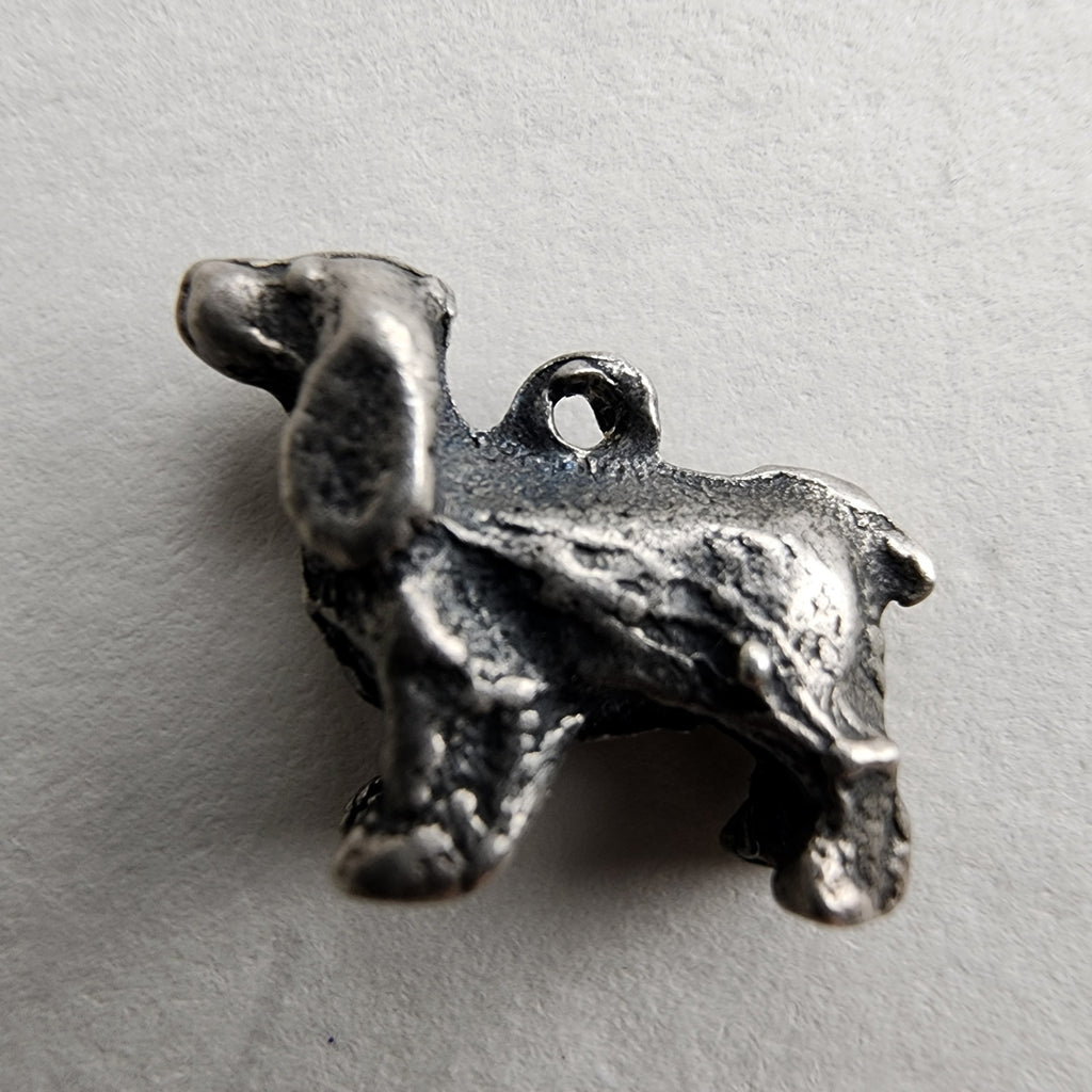 Vintage Dachshund Dog Charm in Sterling Silver 925