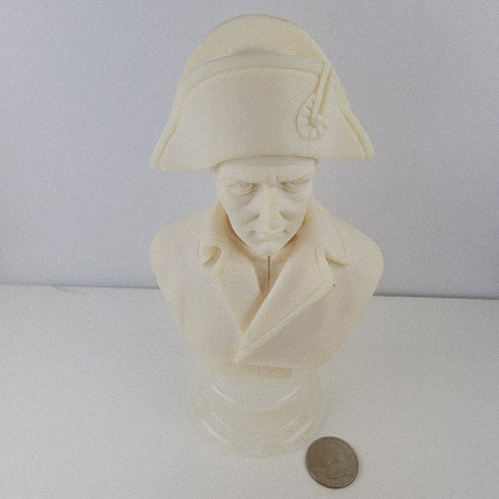 6" Napoleon Bonaparte Bust Vintage Marble Base Figure