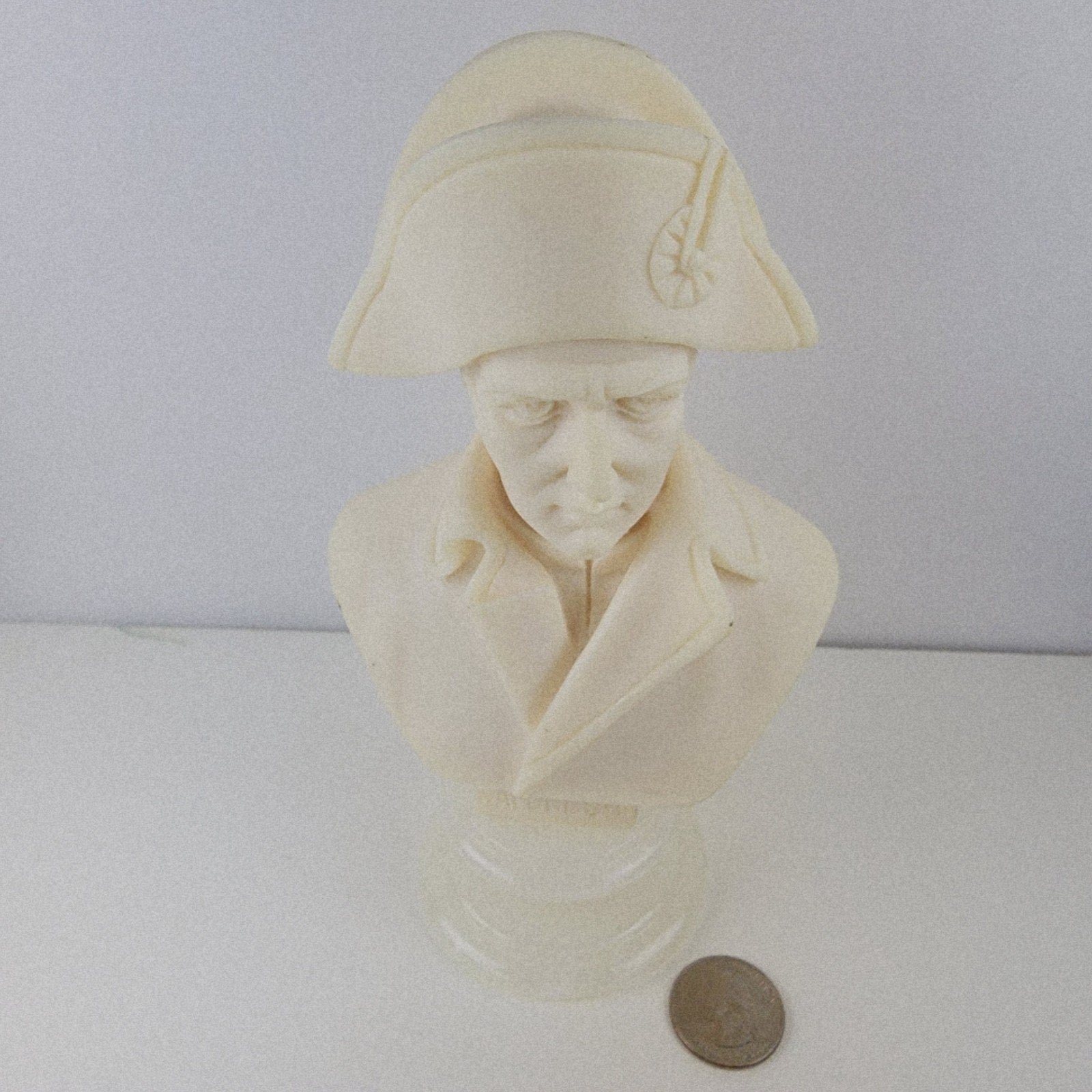 6" Napoleon Bonaparte Bust Vintage Marble Base Figure