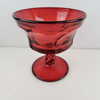 Fostoria Jamestown Ruby Sherbet Ice Cream Glasses Dish Set of 6 Vintage