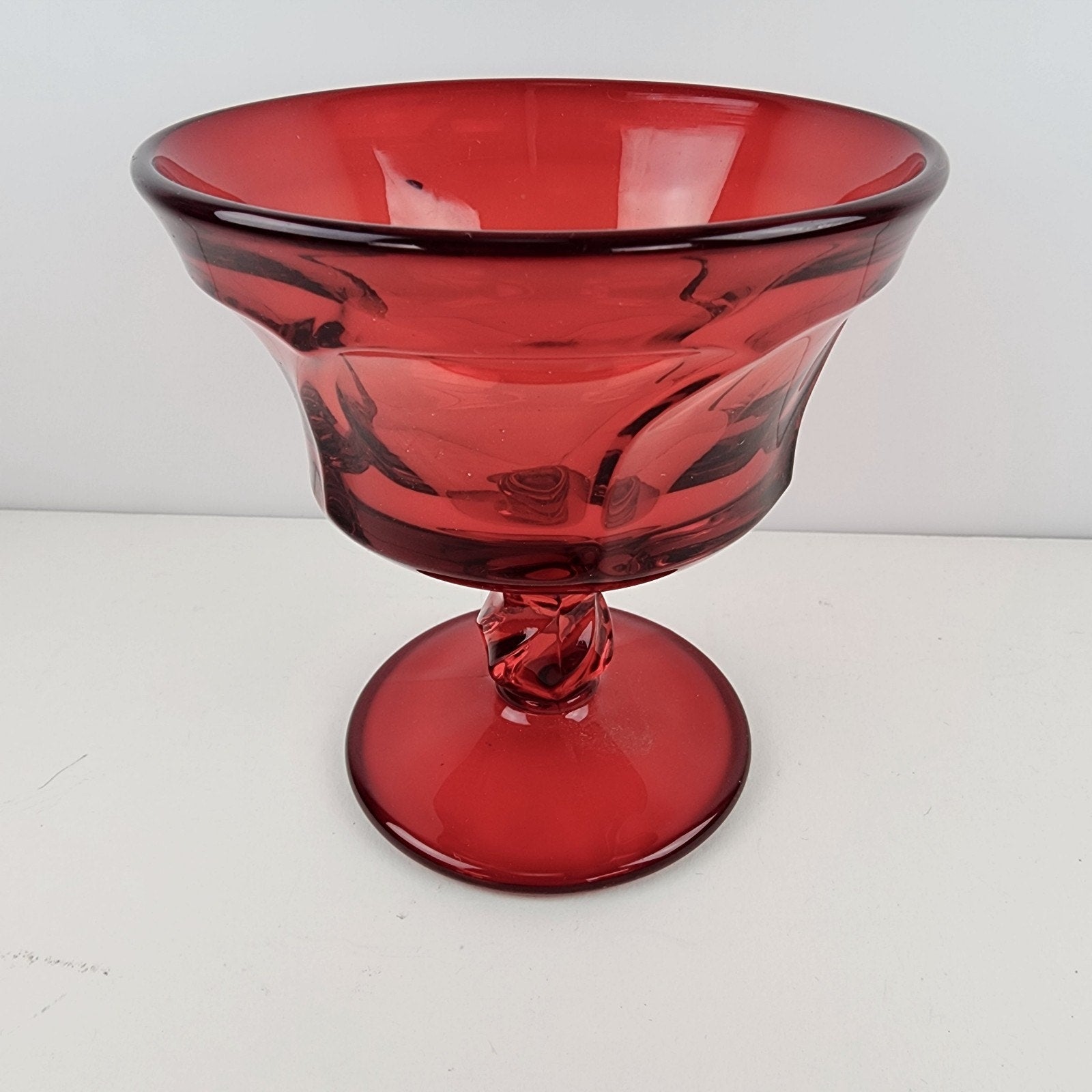 Fostoria Jamestown Ruby Sherbet Ice Cream Glasses Dish Set of 6 Vintage