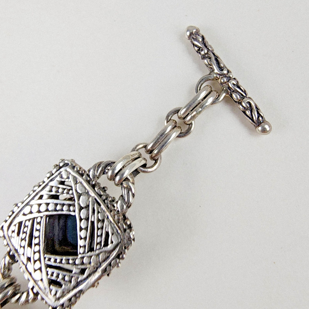 Designer Topaz Pendant and Bracelet Set by Sarda Sterling Silver 925 Vintage