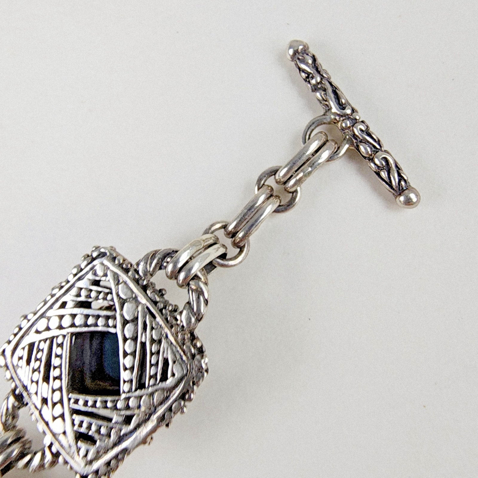 Designer Topaz Pendant and Bracelet Set by Sarda Sterling Silver 925 Vintage