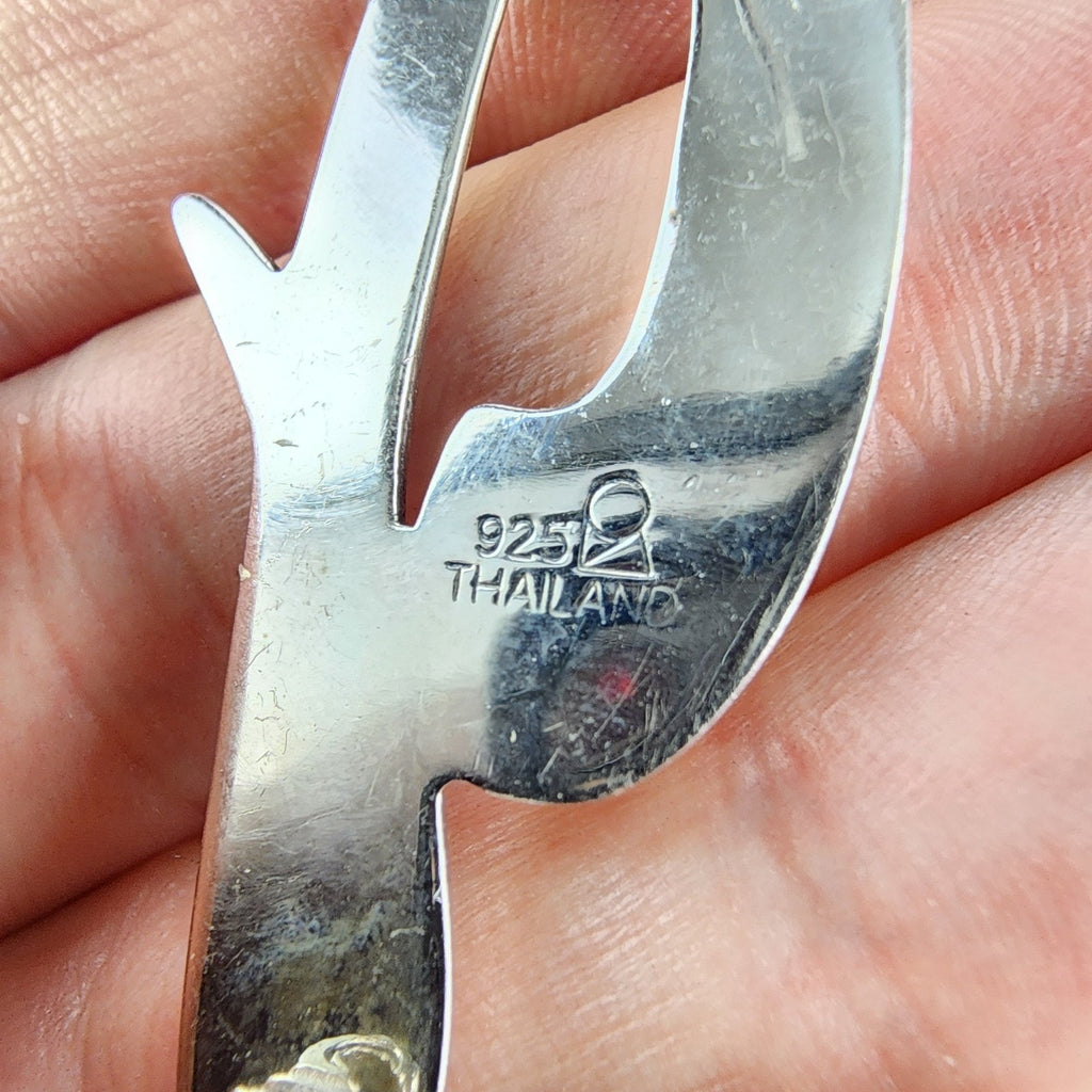 J Initail Designer Sterling Silver 925 Brooch Vintage Pin