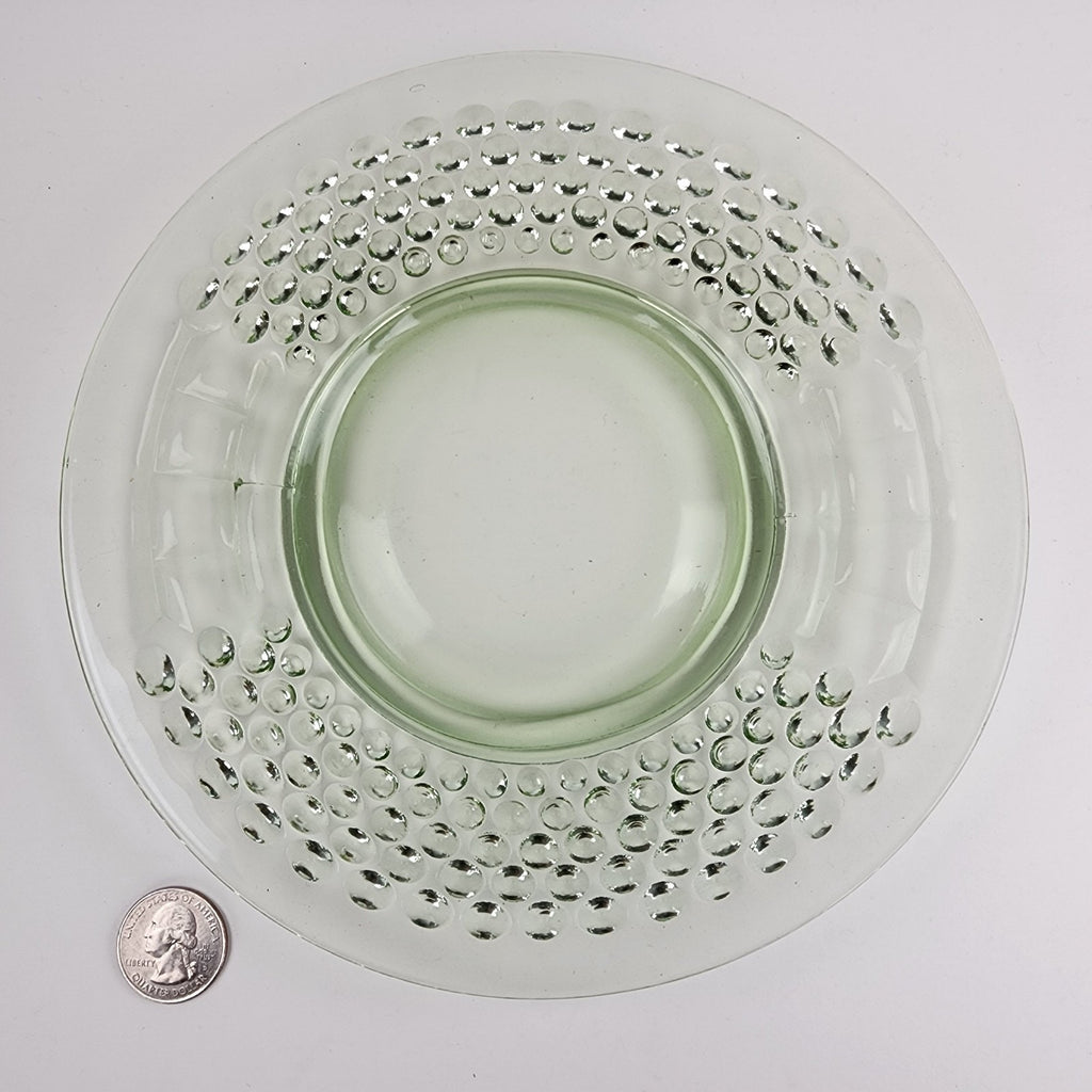 8" UV Uranium Green Glow Glass Plate by American Pioneer Set of 4