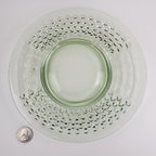 8" UV Uranium Green Glow Glass Plate by American Pioneer Set of 4
