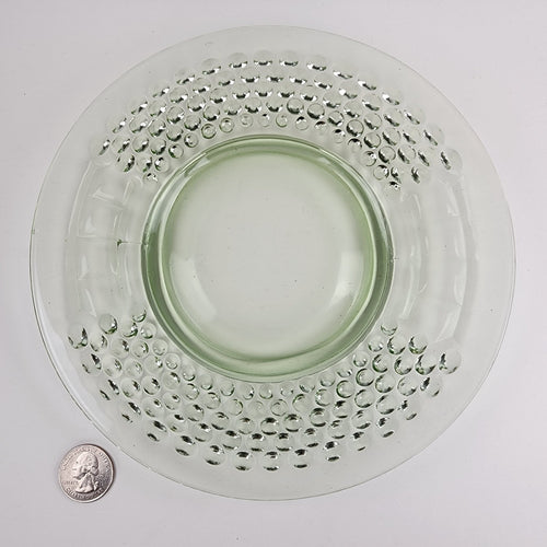 8" UV Uranium Green Glow Glass Plate by American Pioneer Set of 4