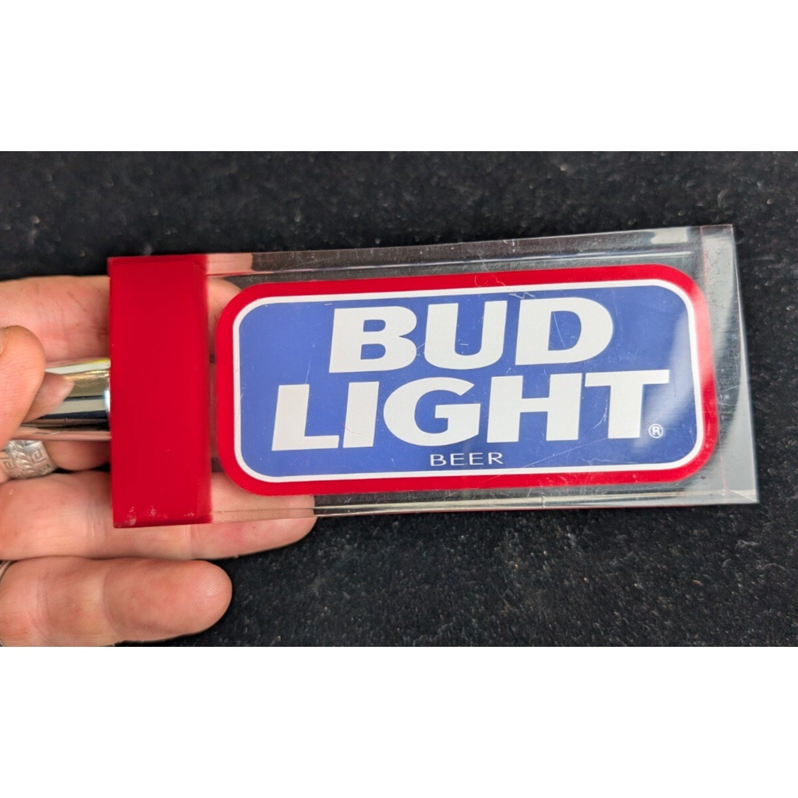 Bud Light Beer Tap Handle Vintage Lucite Acrylic Original