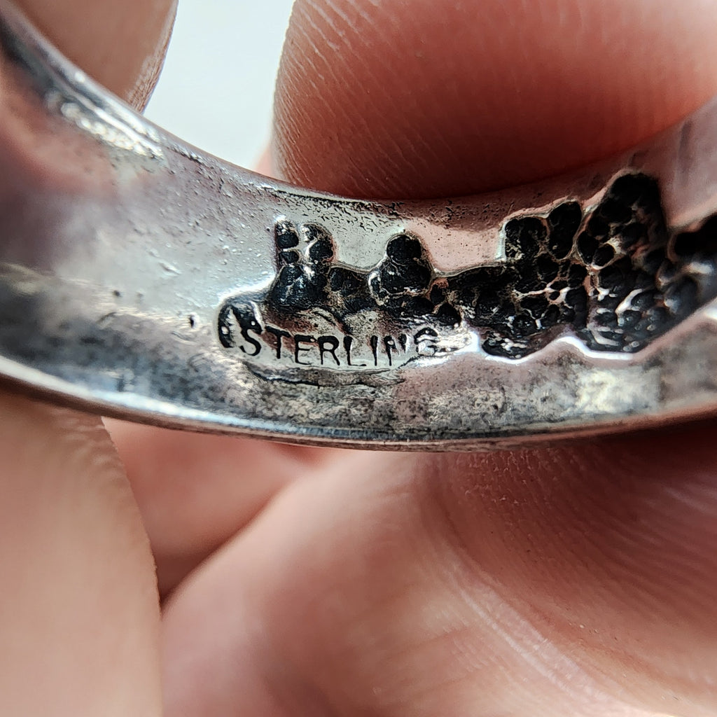 Ted Ott Elephant Eternity Band Ring Size 8 1/4 in Sterling Silver 925