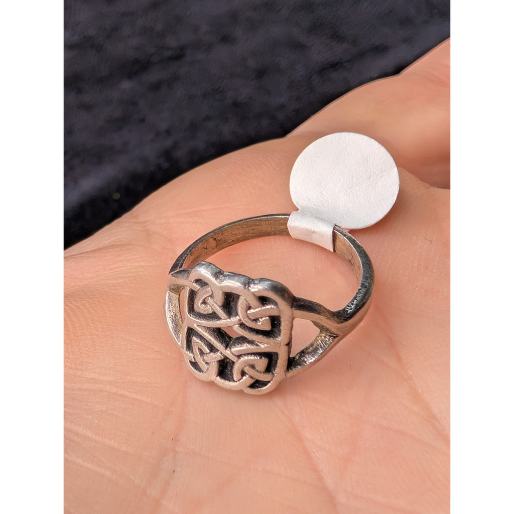 Vintage Celtic Knot Sterling Silver 925 Ring - Size 5 1/2
