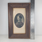 Black & White Woman Photo Framed Female Picture19th/20th Century Antique