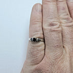 Root Beer Solitaire Sterling Silver 925 Ring - Size 7 1/2