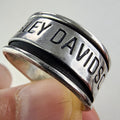 Harley Davidson Spinner Fidget Ring Size 13 1/2 Sterling Silver 925 Vintage
