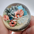 Keys Glass 32mm Coral Reef Marble with Opal Accents Signed 2014 Boro