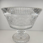 Waterford Crystal Georgian Strawberry Footed Punch Bowl 10" Vintage
