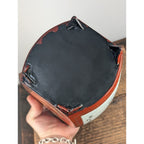 Chinese Porcelain Shard Red Lacquer Box Paper Mache