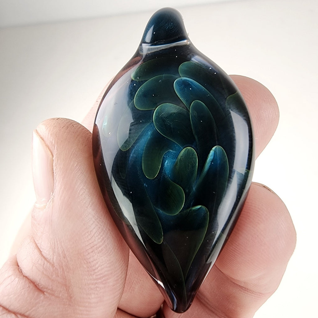 Borosilicate Implosion Glass Pendant Heady Sparkle Boro Glass