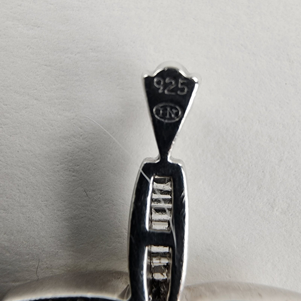 1/3ct Natural Baguette Cut Diamond Cross in Sterling Silver 925 Pendant