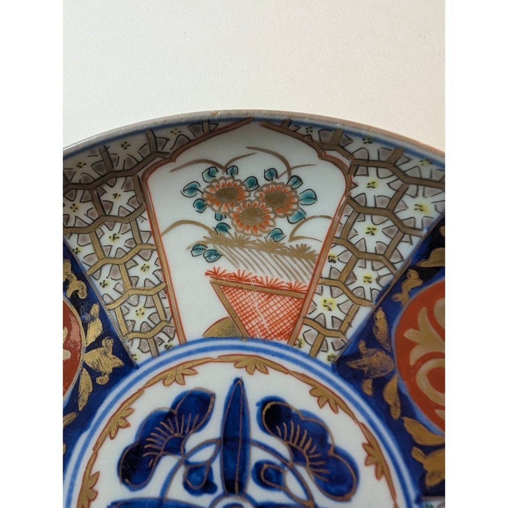 Japanese IMARI Porcelain Plate 7" Arita Hand Painted Pair