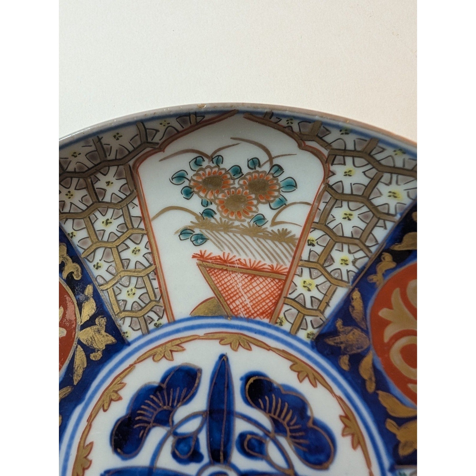 Japanese IMARI Porcelain Plate 7" Arita Hand Painted Pair