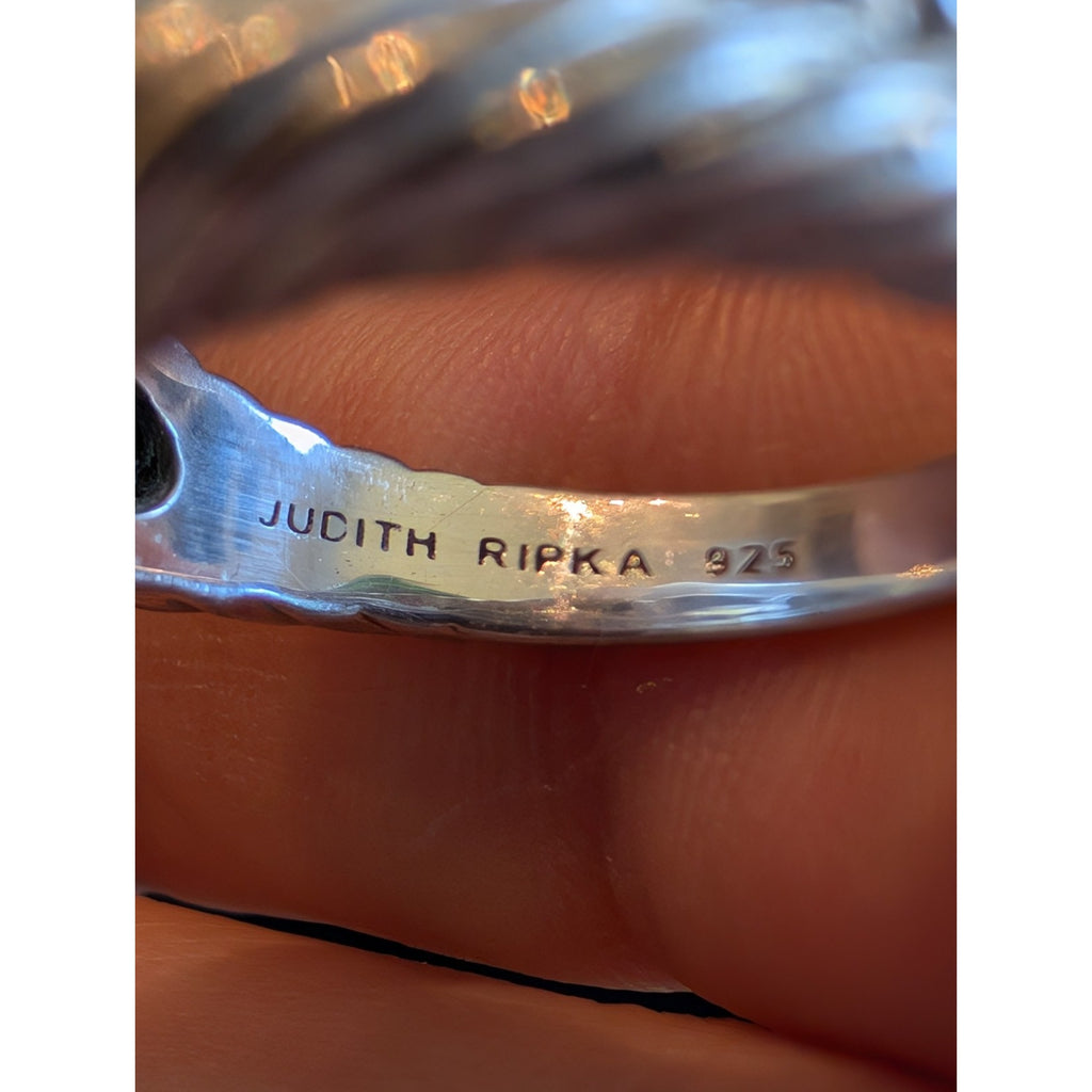 Judith Ripka Sterling Silver 925 Heart Designer Ring Size 9