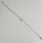 Pear Cut Moissanite Adjustable Bracelet in Sterling Silver 925 VVS1