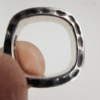 Clocks and Colors Retired Square Patterned Ring Size 7 1/2 Sterling Silver 925